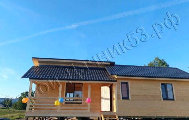 3 Каркасный дом Д-5, 12x8м, 96 М², Новгородская область, Валдайский район, посёлок Яжбелцы (4)